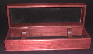 Premium wooden wine box with hinge top