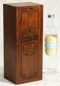 Premium wood liquor box with wood form for bottle and slide top box