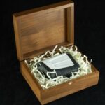 Wood Hinge Box with Product